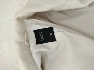 Cappotto avorio misto lana