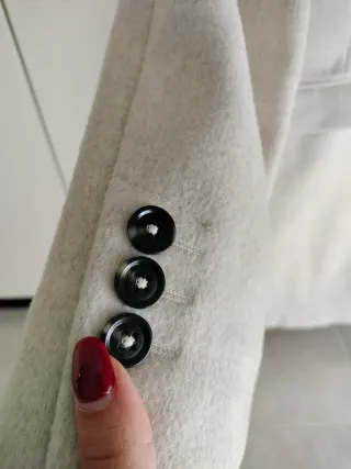 Cappotto avorio misto lana