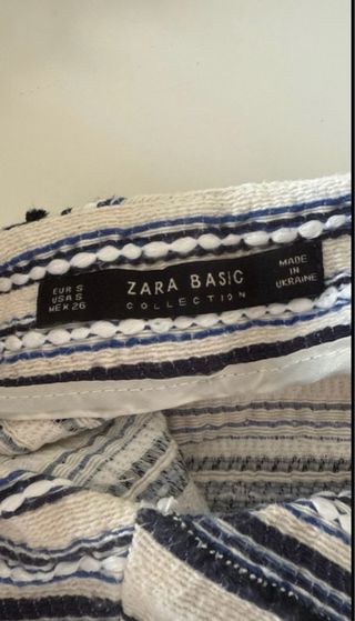 Falda corta Zara rayas