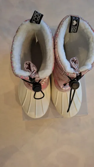 Doposci bambina rosa con fiocchi di neve Coveri