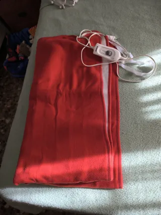 Manta Eléctrica Cama Individual Roja Calienta cama