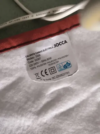 Manta Eléctrica Cama Individual Roja Calienta cama