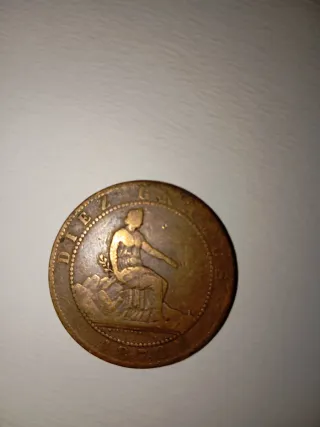 Moneda 10 céntimos 1870