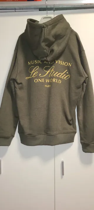 Sudadera verde militar Le Studio