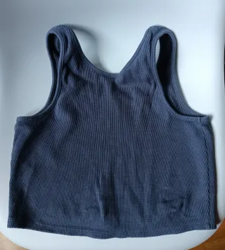 Camiseta crop top azul talla M