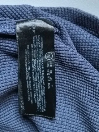 Camiseta crop top azul talla M