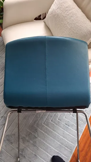 4 Sedie Bernhard Ikea in Pelle Blu