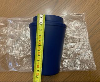 Bicchiere termico blu nuovo