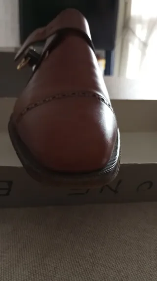 Scarpe uomo classiche Monk Strap marroni Tg 42