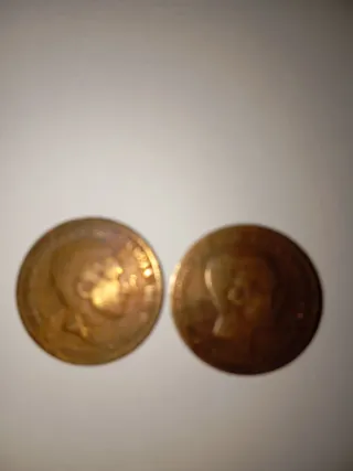 2 Monedas 10 Céntimos 1877