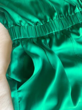 Mono Armani Exchange verde esmeralda satinado