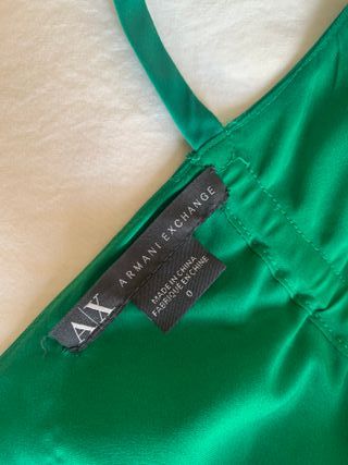 Mono Armani Exchange verde esmeralda satinado