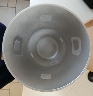 Vaso CV in vetro bianco e argento