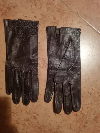 Guanti donna pelle vintage