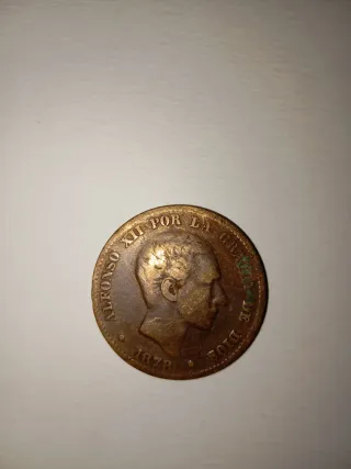 Moneda 10 Céntimos Alfonso XII 1878