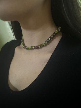Collana fatta a mano marmorizzata