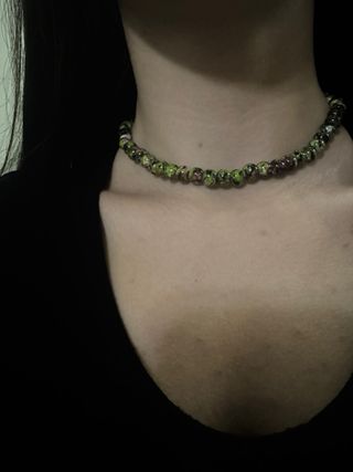Collana fatta a mano marmorizzata