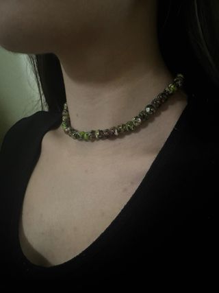 Collana fatta a mano marmorizzata