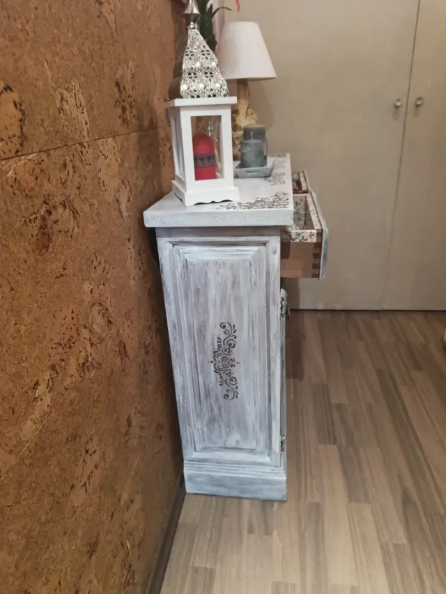 Mueble recibidor vintage madera maciza