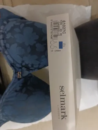 Sujetador Selmark azul floral,calidad, oferta!