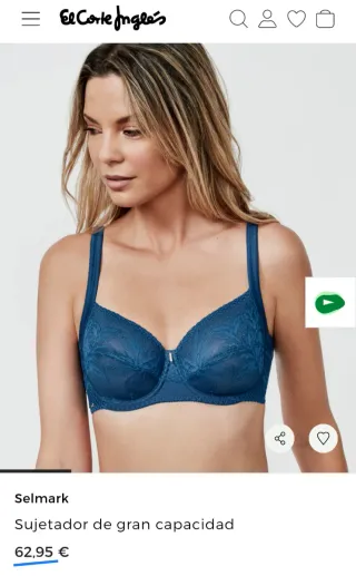 Sujetador Selmark azul floral,calidad, oferta!