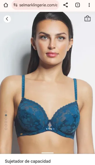 Sujetador Selmark azul floral,calidad, oferta!