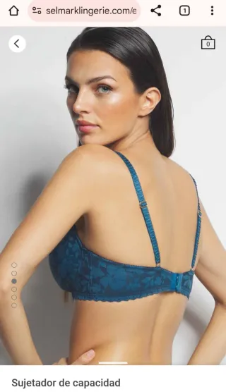 Sujetador Selmark azul floral,calidad, oferta!