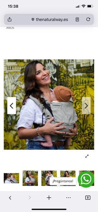 Mochila portabebés Neko ergonómica gris