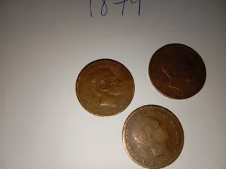 3 Monedas 10 Céntimos 1879 Alfonso XII