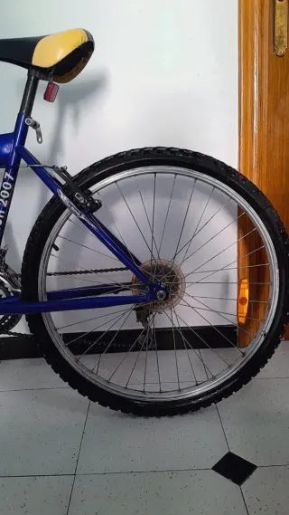 Bicicleta Montaña Azul y Amarilla