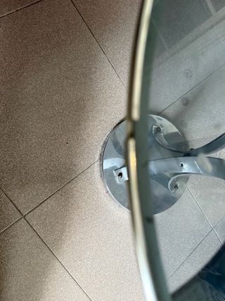 Mesa auxiliar cristal vintage metal