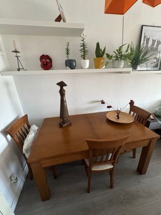 Mesa Comedor Extensible Madera 120 cerrada 210 abi