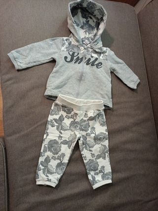 Completino Felpa e pantaloni "I DO" tg 80cm
