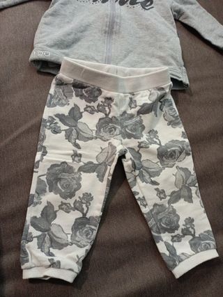 Completino Felpa e pantaloni "I DO" tg 80cm