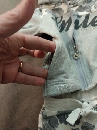 Completino Felpa e pantaloni "I DO" tg 80cm