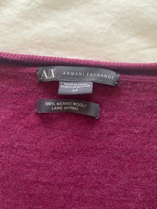 Cárdigan Armani Exchange Lana Merino Morado