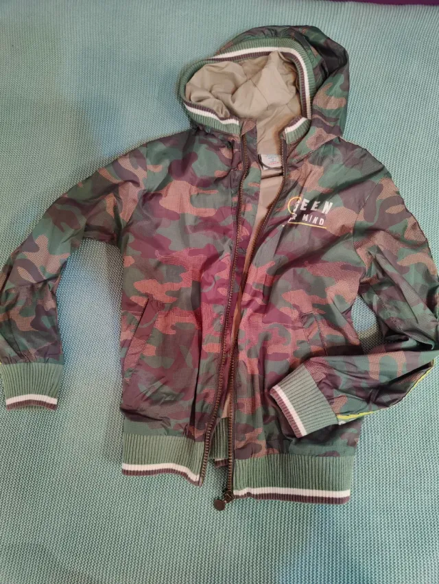 Chaqueta impermeable Boboli ligera camuflaje