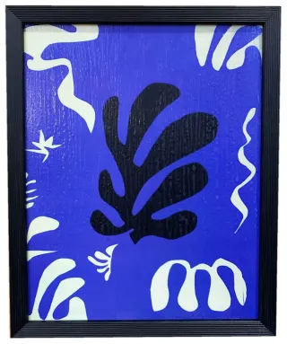 Stampa Matisse con cornice nera 30x40