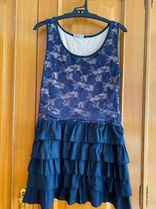 Vestido fiesta mini Wal G azul talla M