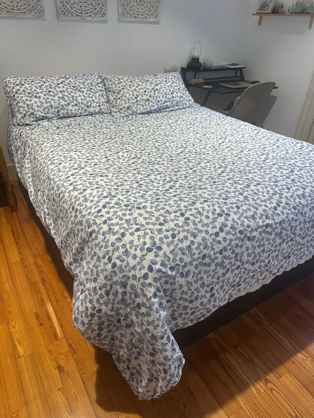 Cama KVINLOG Canapé tapizado 140x200