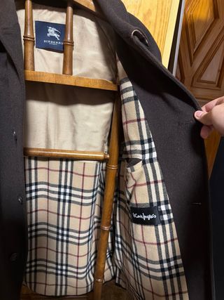 Abrigo Burberry Lana Marrón Hombre Talla Grande