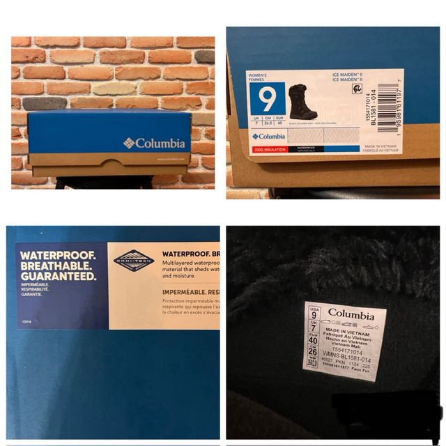 Stivali Columbia neri impermeabili