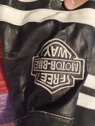 Cazadora Piel Biker Vintage 100*100 piel bovino