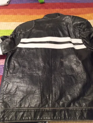 Cazadora Piel Biker Vintage 100*100 piel bovino