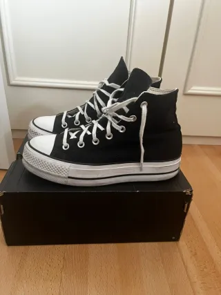 Converse plataforma negras
