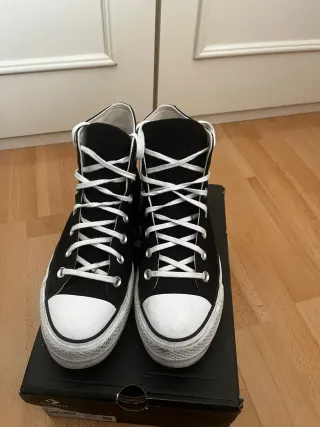 Converse plataforma negras