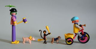 Playmobil Lote Payasos Circo Con Triciclo