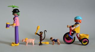 Playmobil Lote Payasos Circo Con Triciclo