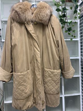 Chaquetón ante con cuello piel