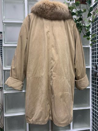 Chaquetón ante con cuello piel